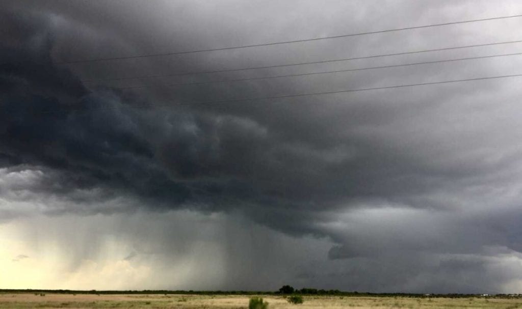 Rain clouds in South Texas.