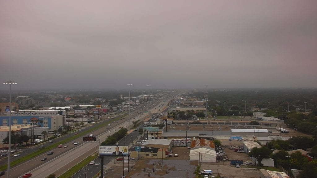 Clouds and mist falling near SPID in Corpus Christi on Friday, October 19, 2018.