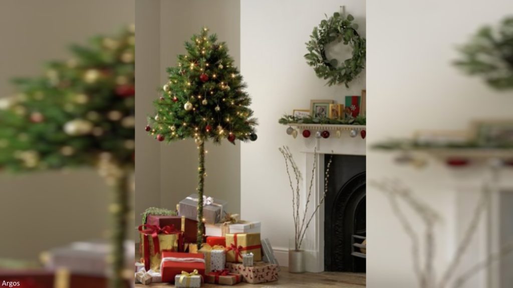 Half Christmas trees keep pets, toddlers from destroying decorations